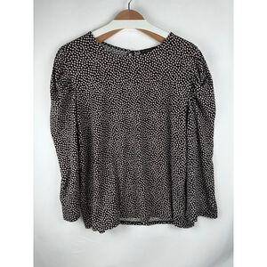 Women's Adrianna Papell Blouse Black/Pink Print Size XL